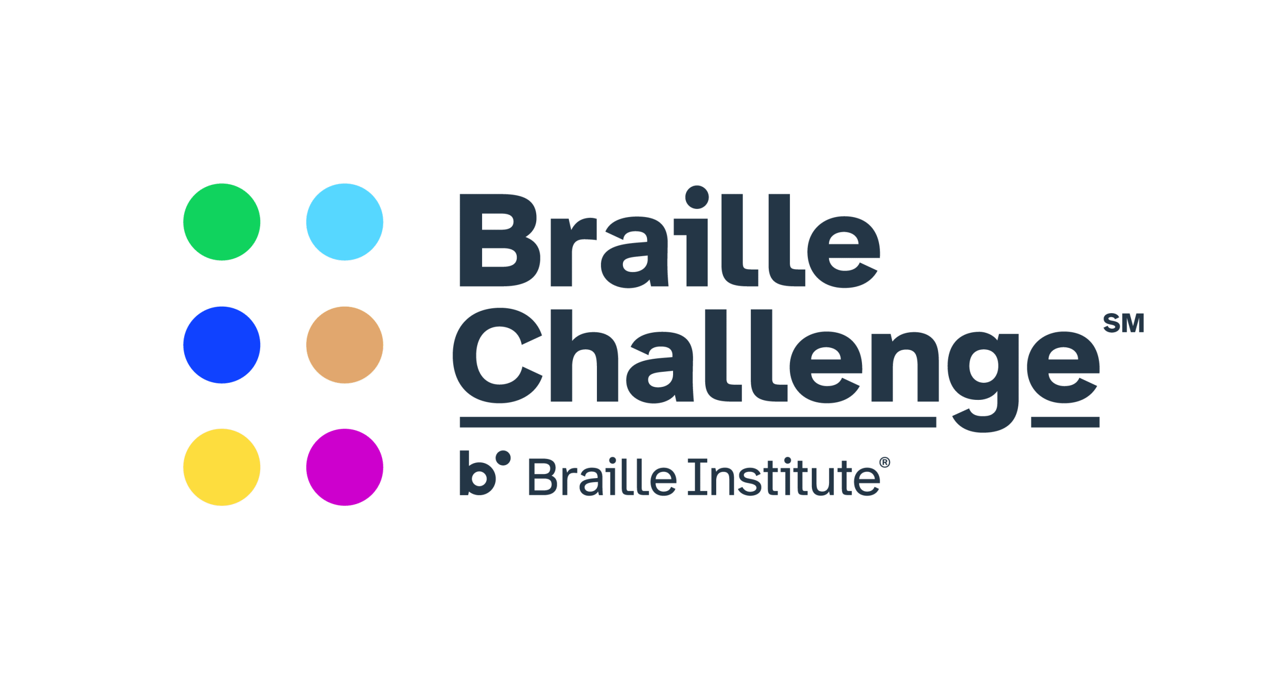 Braille Challenge. Braille Institute, logo